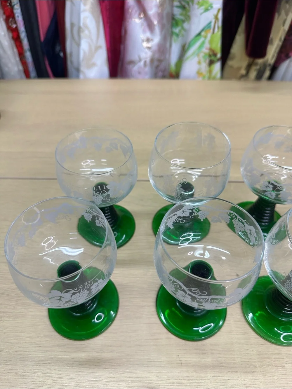 8 Vintage Luminaric Roemer Glasses 4 oz. Glasses EUC